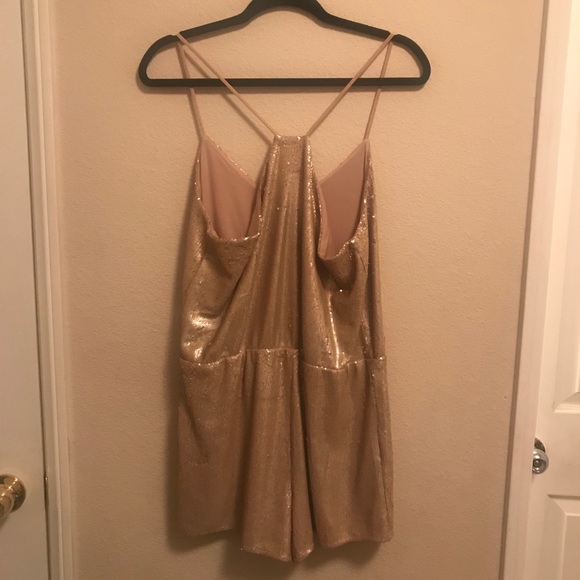 FOREVER 21 gold sequin romper - Picture 4 of 4